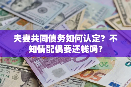 北京夫妻共同债务如何认定？不知情配偶要还钱吗？