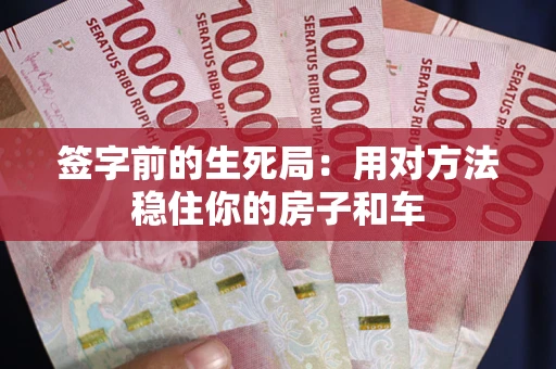 北京签字前的生死局：用对方法稳住你的房子和车